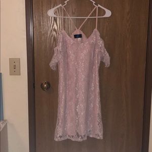 Pink lace dress